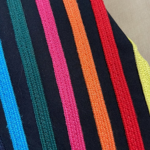 Moschino Cheap Chic Men's Rainbow Striped Shoe String Vest - Picture 13 of 14